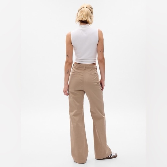 Gap High Rise Flare Khaki Pants Size 8 NWT Brand New Neutral - Picture 2 of 15